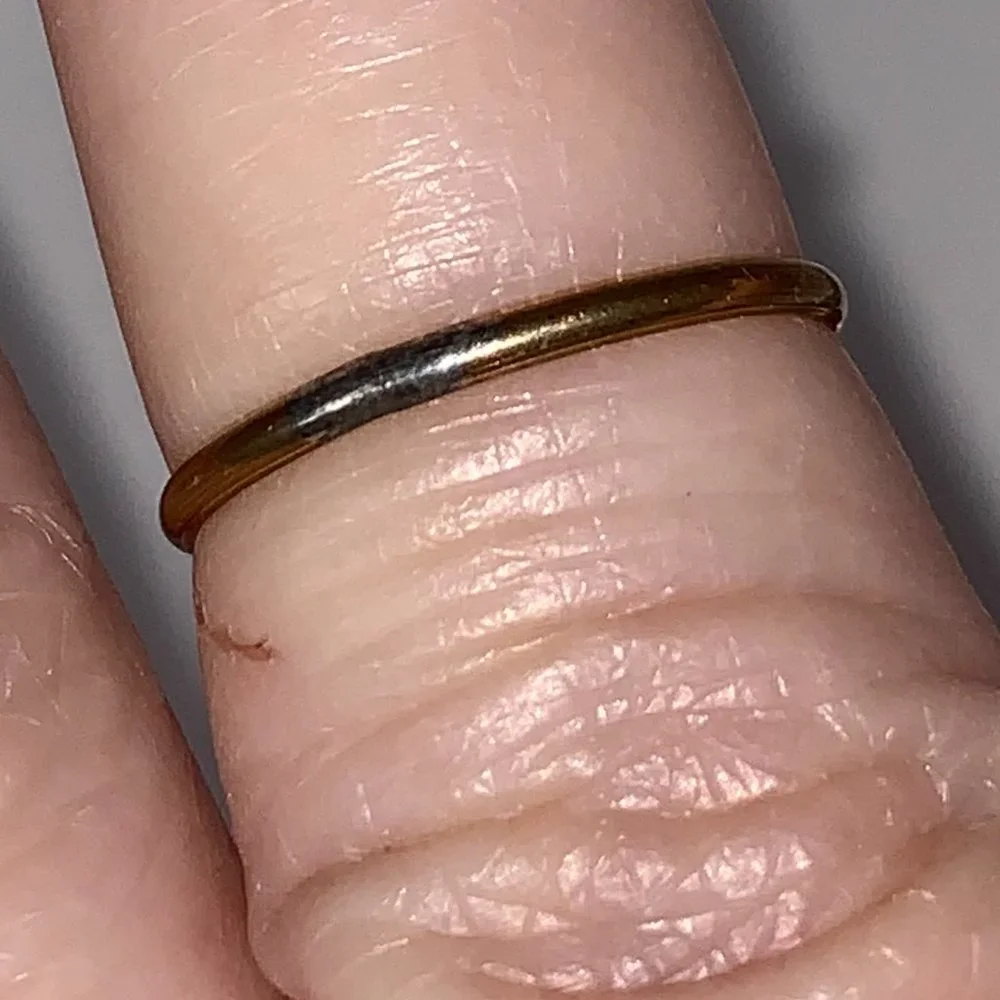 1.3mm Gold Filled Plain Band Ring, Size 3 1/4